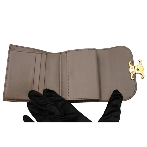 Celine Gray Wallet with Gold Accent - Picture 5 of 13